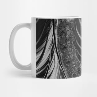 Cool Fractal Art Black and White Mug